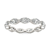 2 CTW Marquise Caydia Lab Grown Diamond Single Prong Eternity Ring 14K White Gold