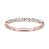 2/5 CTW Round Caydia Lab Grown Diamond Classic Wedding Ring 14K Rose Gold