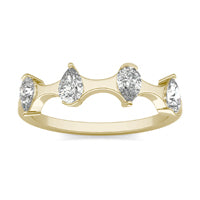 5/8 CTW Pear Caydia Lab Grown Diamond Four Stone Fashion Ring 14K Yellow Gold