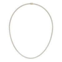 22 2/5 CTW Round Caydia Lab Grown Diamond 20in Tennis Necklace 14K Yellow Gold