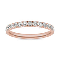 5/8 CTW Round Caydia Lab Grown Diamond Classic Wedding Ring 14K Rose Gold