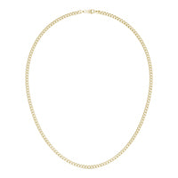 5.2mm Semi-Solid Miami Cuban Link Chain 24in Necklace 14K Yellow Gold