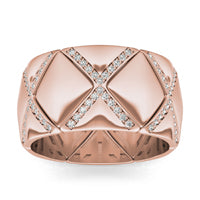 2/5 CTW Round Caydia Lab Grown Diamond Ring 18K Rose Gold