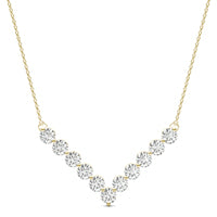 3 5/8 CTW Round Caydia Lab Grown Diamond Necklace 14K Yellow Gold