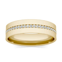 1/2 CTW Round Caydia Lab Grown Diamond Eternity 7MM Ring 14K Yellow Gold