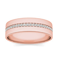 1/4 CTW Round Caydia Lab Grown Diamond Classic 7MM Ring 14K Rose Gold