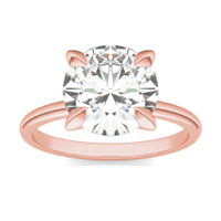 3.10 CTW DEW Round Forever One Moissanite Classic Solitaire Ring 14K Rose Gold
