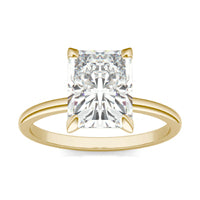 2.70 CTW DEW Radiant Forever One Moissanite Classic Solitaire Ring 14K Yellow Gold