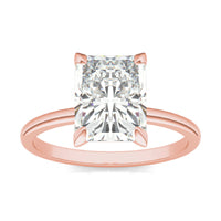 2 CTW Radiant Caydia Lab Grown Diamond Classic Solitaire Ring 14K Rose Gold