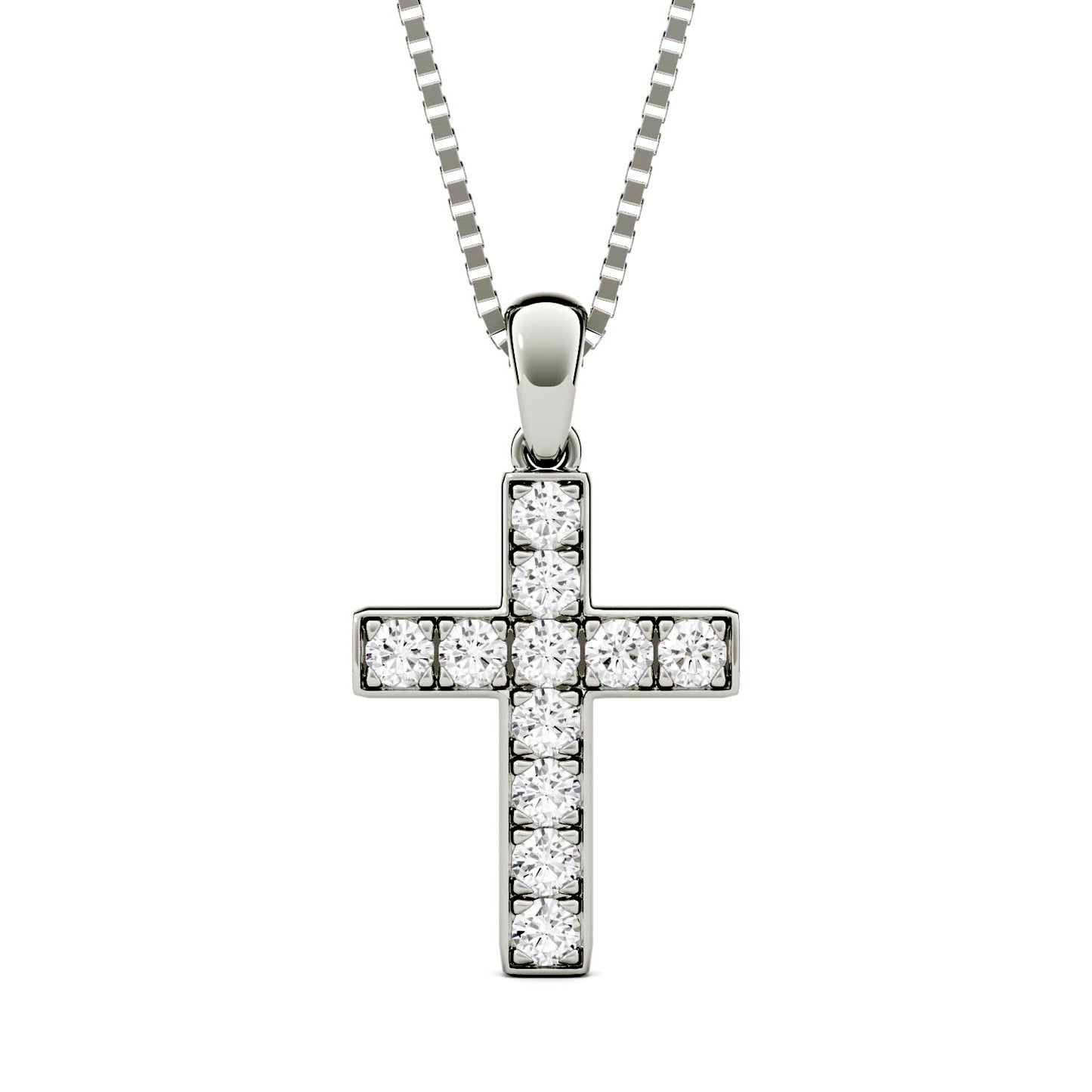 0.22 CTW DEW Round Forever One™ Moissanite Necklace