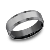 Matte Center Comfort-Fit 7.0mm Ring Tantalum