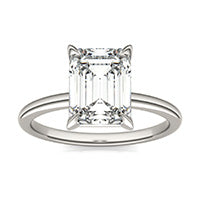 3.00 CTW Emerald Caydia Lab Grown Diamond Ring 18K White Gold