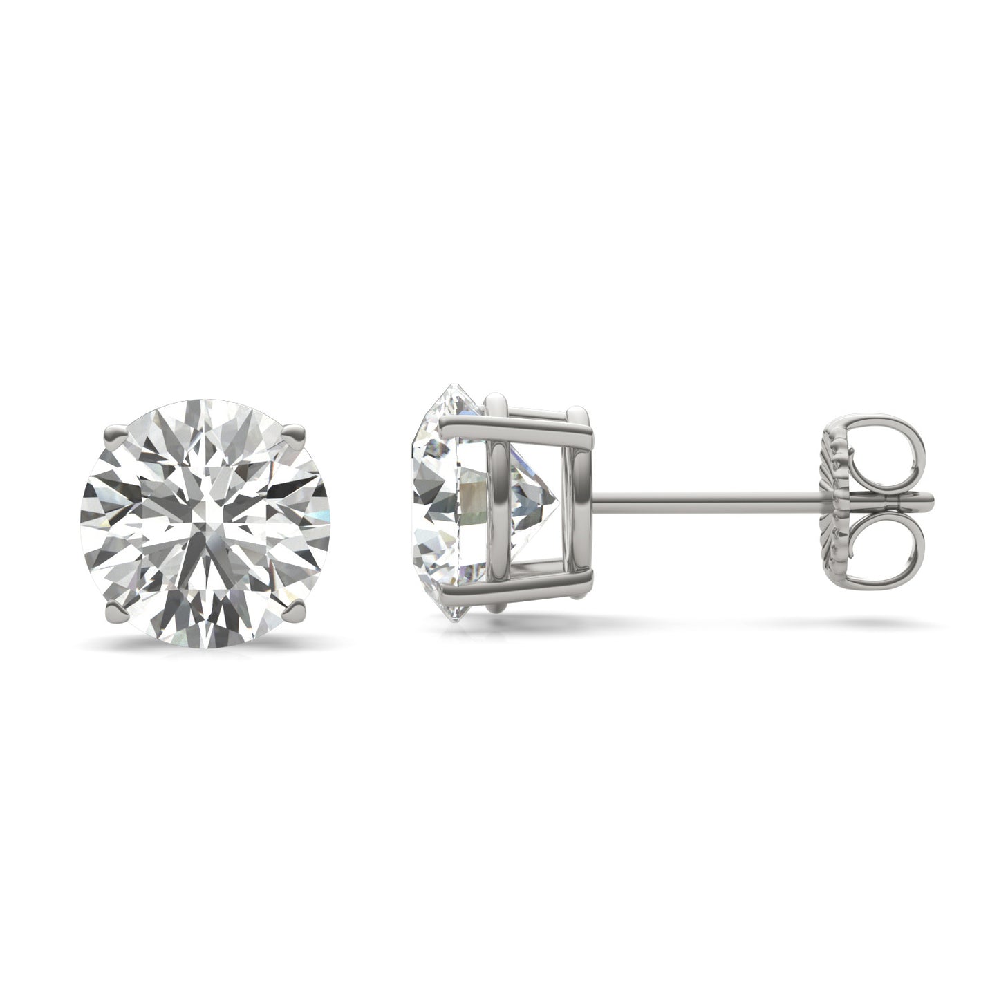 4.00 Ct. Tw. Dazzling Deal Four-Prong Basket Stud Earring 14K White Gold, Near-Colorless (GH)