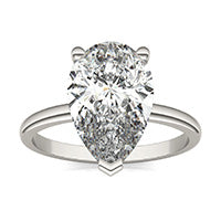 4 CTW Pear Caydia Lab Grown Diamond Ring 14K White Gold