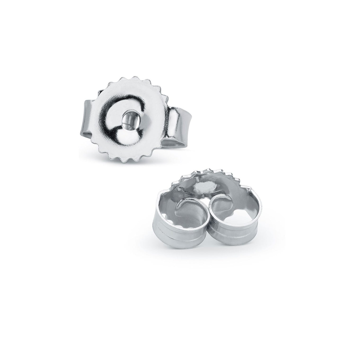 14K White Gold Friction Earring Backs