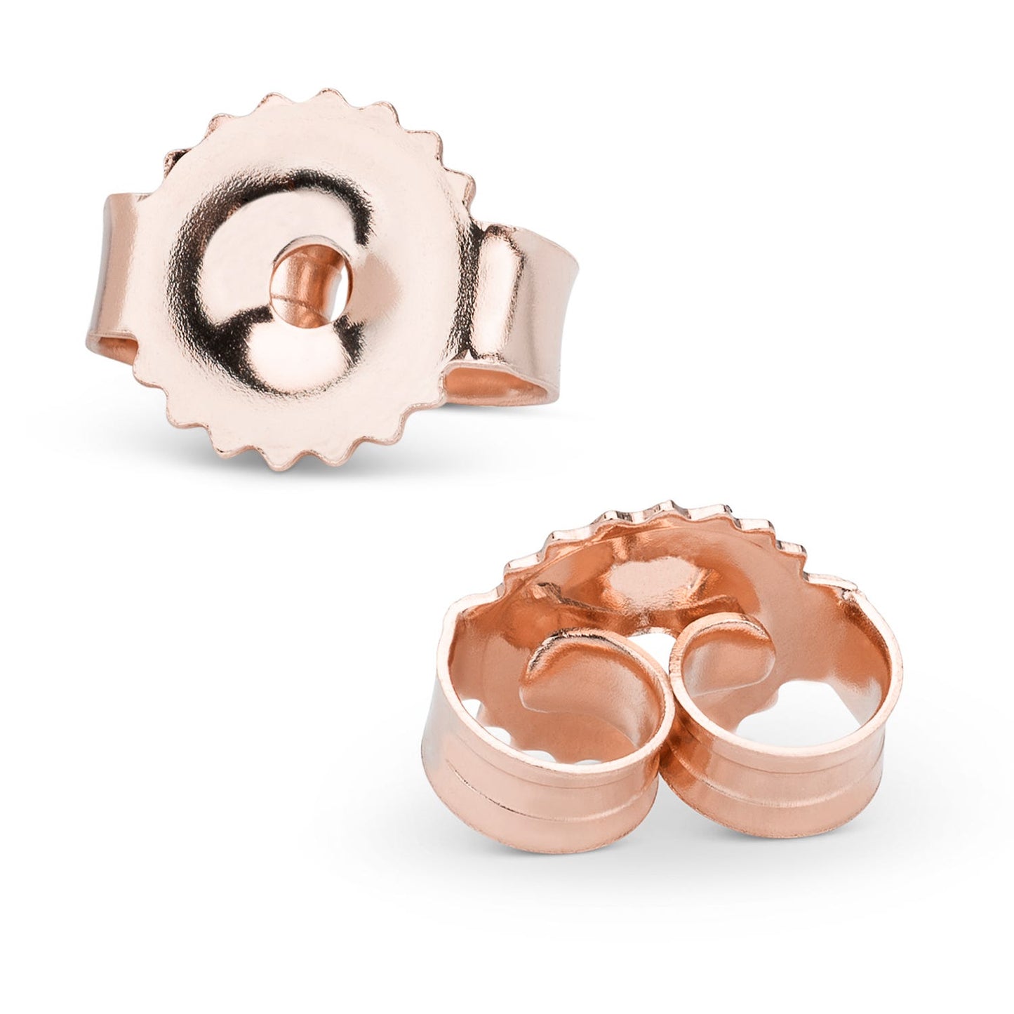 14K Rose Gold Friction Earring Backs