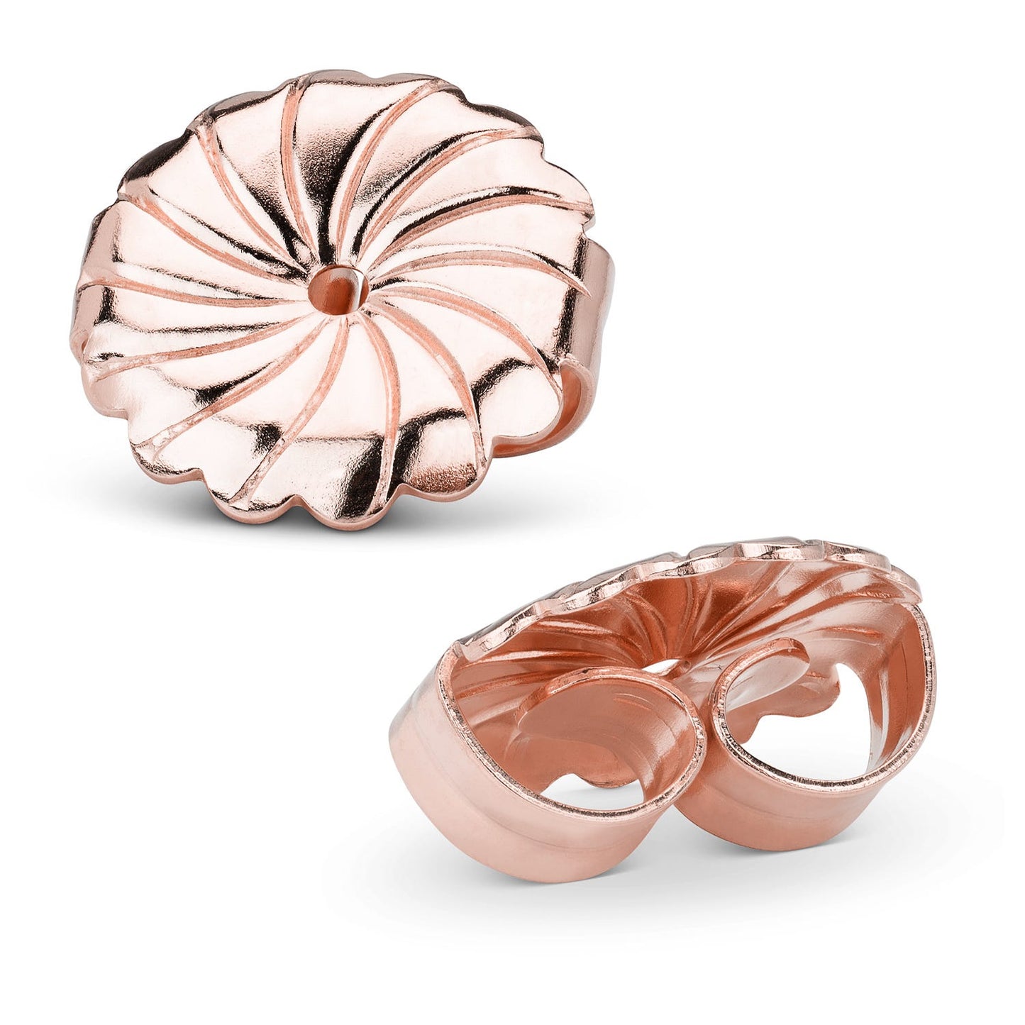 18K Rose Gold Friction Earring Backs