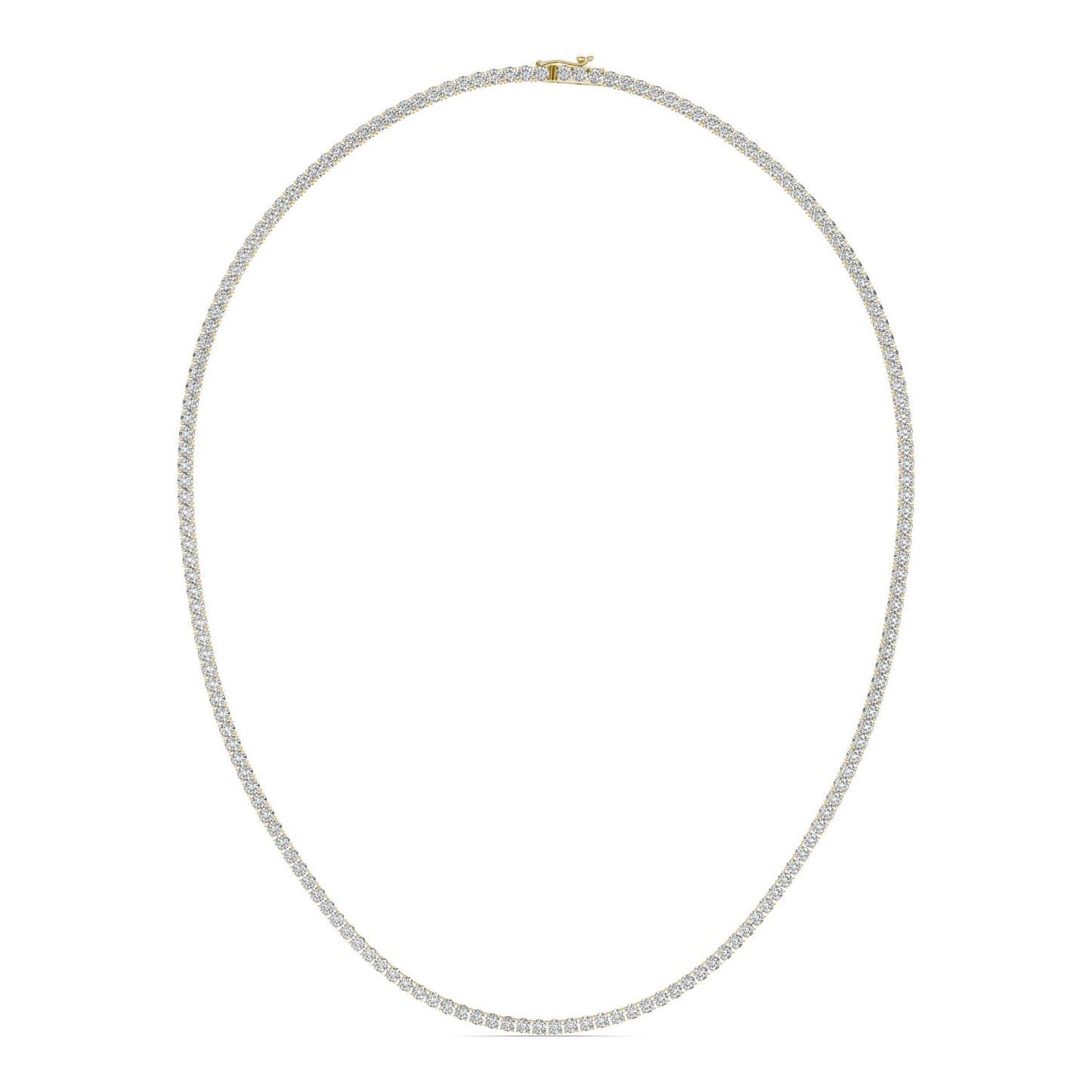 6 7/8 CTW Round Caydia Lab Grown Diamond 22in Tennis Necklace 14K Yellow Gold