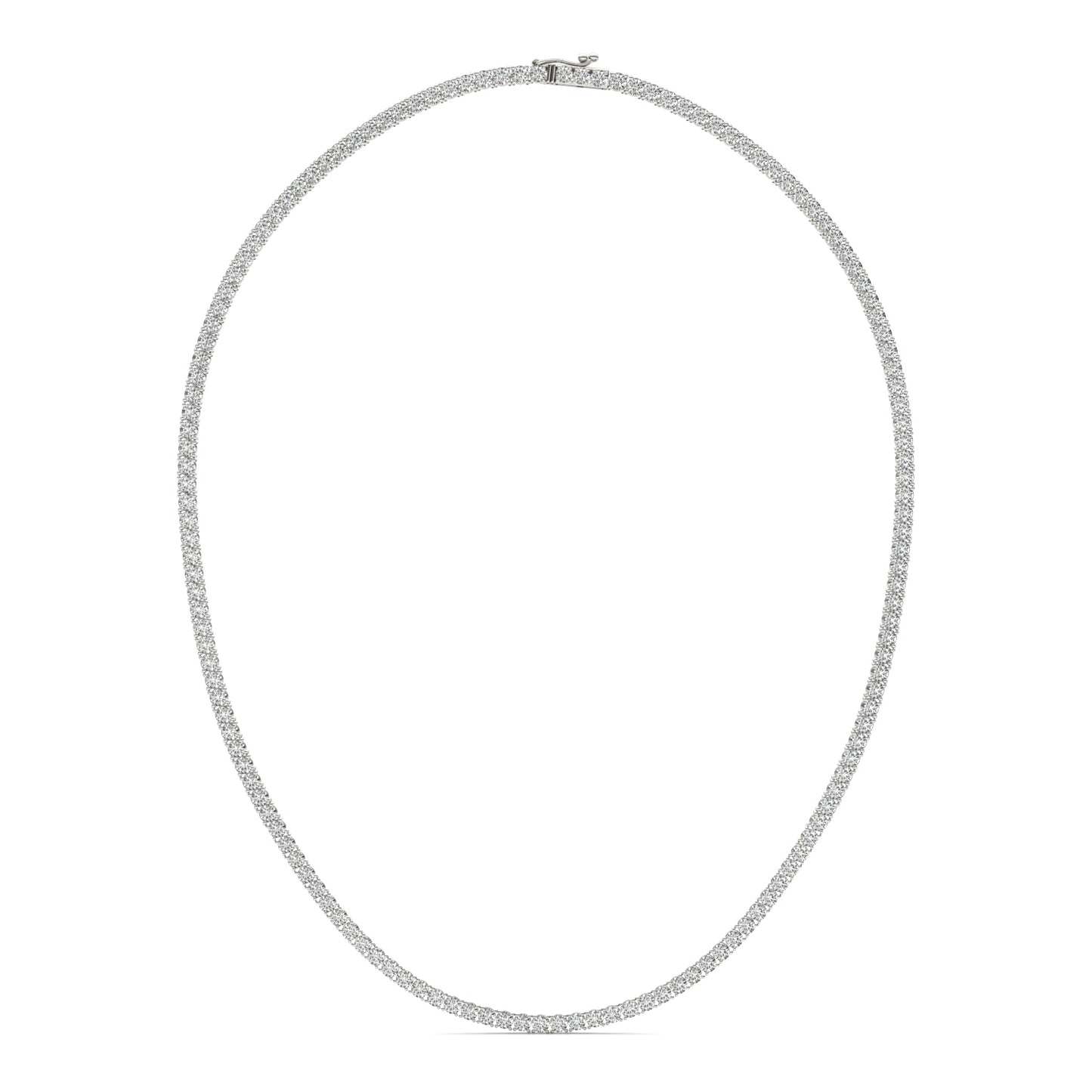 8 1/6 CTW Round Caydia Lab Grown Diamond 18in Tennis Necklace 14K White Gold