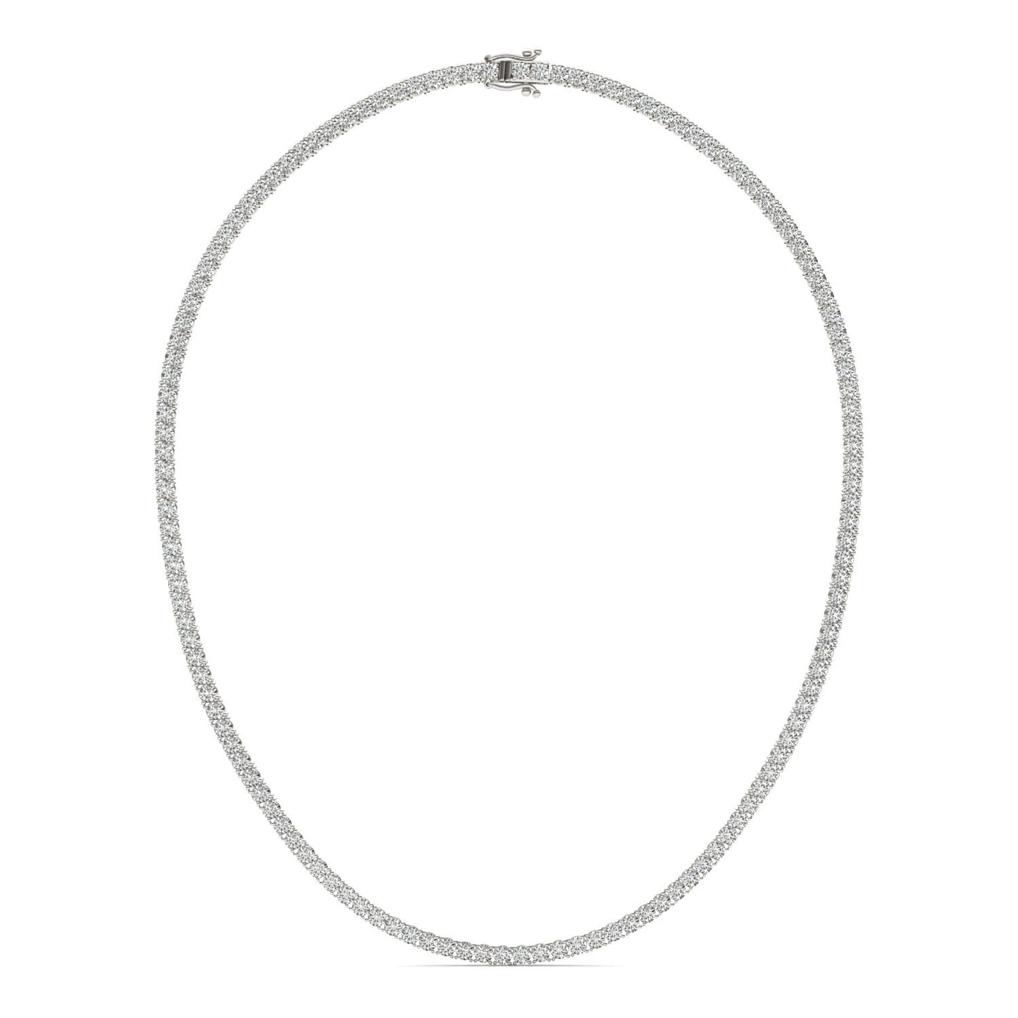 13 CTW Round Caydia Lab Grown Diamond 16in Tennis Necklace 14K White Gold