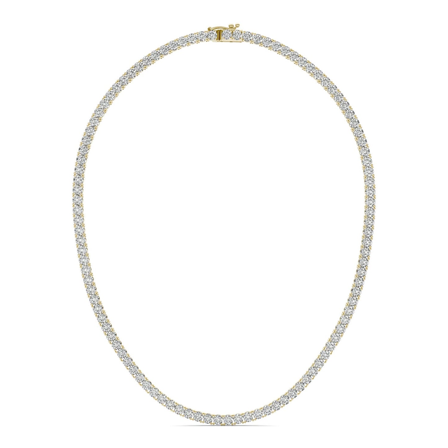 18 7/8 CTW Round Caydia Lab Grown Diamond 18in Tennis Necklace 14K Yellow Gold