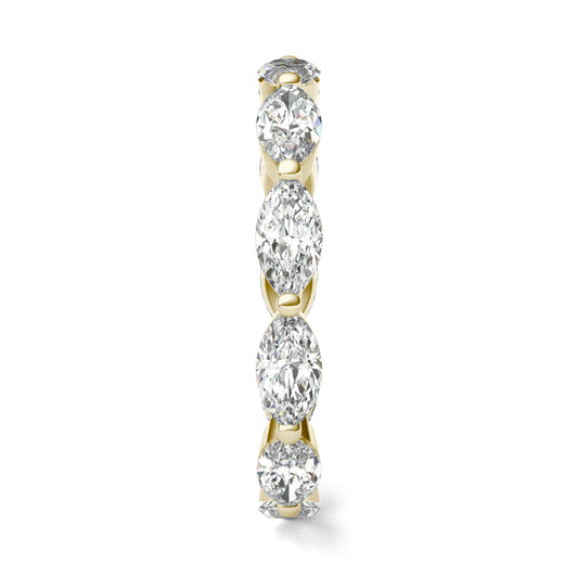 2 CTW Marquise Caydia Lab Grown Diamond Single Prong Eternity Ring 14K Yellow Gold
