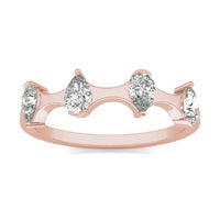 5/8 CTW Pear Caydia Lab Grown Diamond Ring 14K Rose Gold