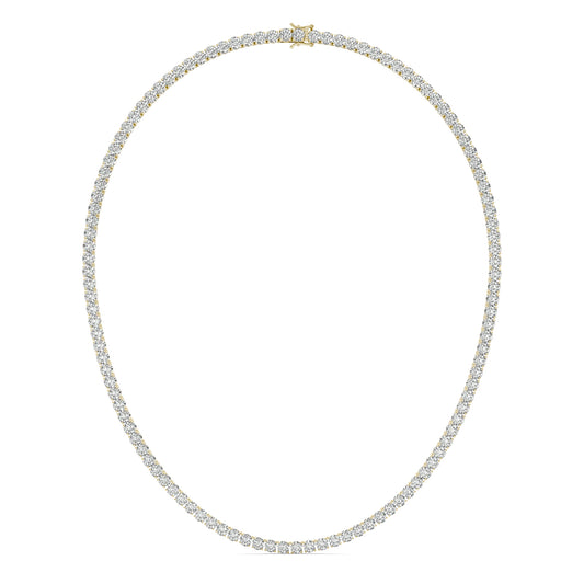 34 1/2 CTW Round Caydia Lab Grown Diamond 20in Tennis Necklace 14K Yellow Gold