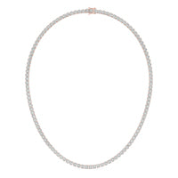 34 1/2 CTW Round Caydia Lab Grown Diamond 20in Tennis Necklace 14K Rose Gold