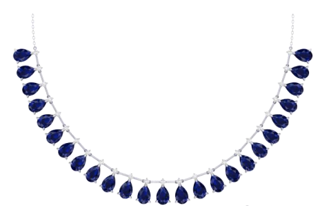 3/4 CTW Round Caydia Lab Grown Diamond Necklace 14K White Gold