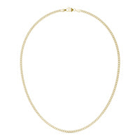 2.2mm Semi-Solid Miami Cuban Link Chain 18in Necklace 14K Yellow Gold