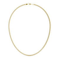3.45mm Miami Cuban Link Chain 18in Necklace 14K Yellow Gold