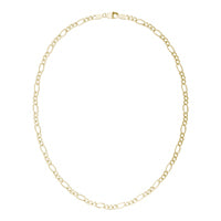 5.8mm Semi-Solid Figaro Link Chain 24in Necklace 14K Yellow Gold