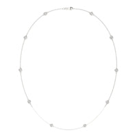 7/8 CTW Round Caydia Lab Grown Diamond Station Necklace 14K White Gold
