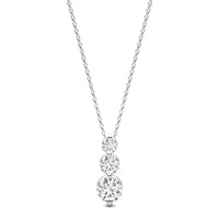 1 1/6 CTW Round Caydia Lab Grown Diamond Graduated Drop Necklace 14K White Gold