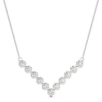 3 5/8 CTW Round Caydia Lab Grown Diamond Necklace 14K White Gold