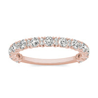 7/8 CTW Round Caydia Lab Grown Diamond Alternating Anniversary Ring 14K Rose Gold