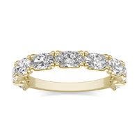 2 1/4 CTW Oval Caydia Lab Grown Diamond East-West Anniversary Ring 14K Yellow Gold