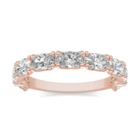 2 1/4 CTW Oval Caydia Lab Grown Diamond East-West Anniversary Ring 14K Rose Gold