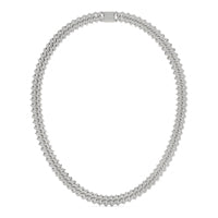 20 3/4 CTW Round Caydia Lab Grown Diamond Cuban Link 22in Necklace 14K White Gold