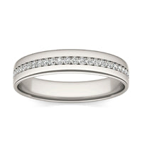 1/2 CTW Round Caydia Lab Grown Diamond Eternity 5MM Ring 14K White Gold