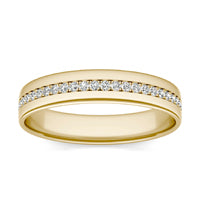 1/2 CTW Round Caydia Lab Grown Diamond Eternity 5MM Ring 14K Yellow Gold