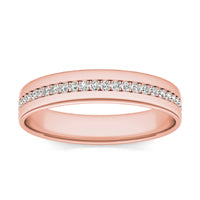 1/2 CTW Round Caydia Lab Grown Diamond Eternity 5MM Ring 14K Rose Gold