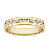 1/4 CTW Round Caydia Lab Grown Diamond Classic 5MM Ring 14K Yellow Gold