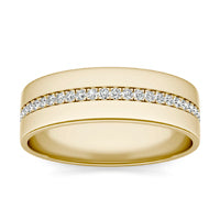 1/4 CTW Round Caydia Lab Grown Diamond Classic 7MM Ring 14K Yellow Gold