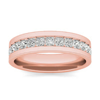 2 7/8 CTW Princess Caydia Lab Grown Diamond Eternity 7MM Ring 14K Rose Gold