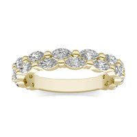 1 1/4 CTW Marquise Two Row Anniversary Ring 14K Yellow Gold