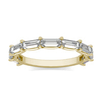1 1/2 CTW Straight Baguette Caydia Lab Grown Diamond East-West Set Anniversary Ring 14K Yellow Gold