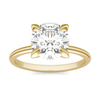 2 CTW Round Caydia Lab Grown Diamond Classic Solitaire Ring 14K Yellow Gold
