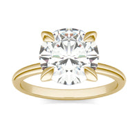 3.10 CTW DEW Round Forever One Moissanite Classic Solitaire Ring 14K Yellow Gold